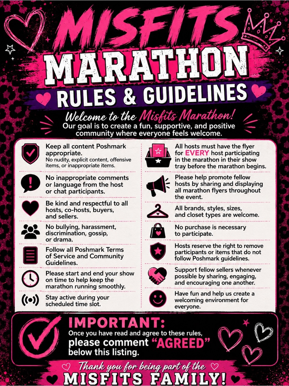 MISFITS MARATHON RULES & GUIDELINES